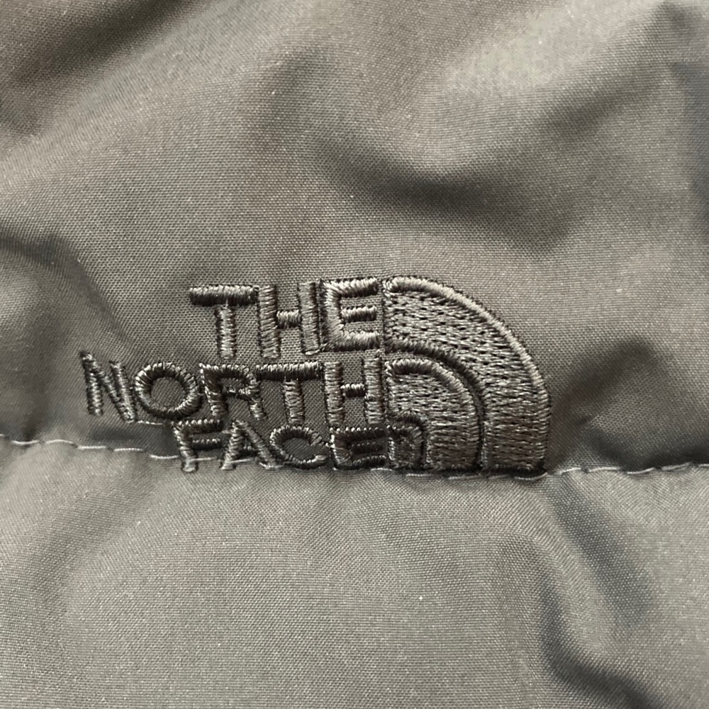 Gray North Face Winter Coat with hood